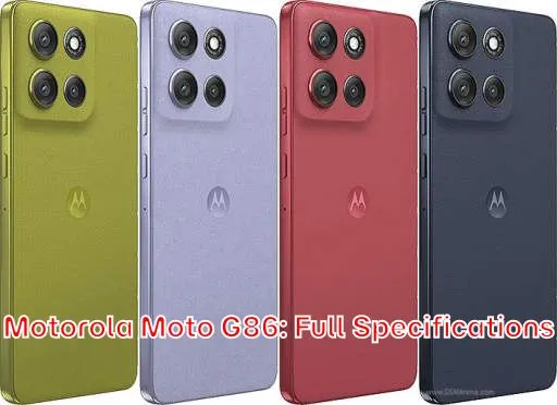 Motorola Moto G86: Full Specifications
