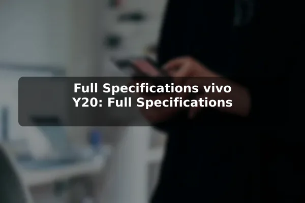 Full Specifications vivo Y20: Full Specifications