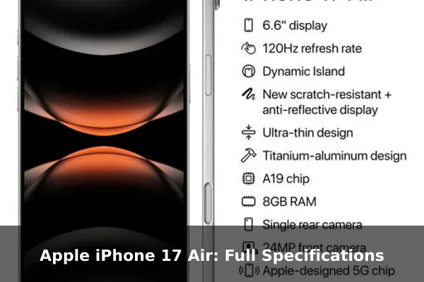Apple iPhone 17 Air: Full Specifications