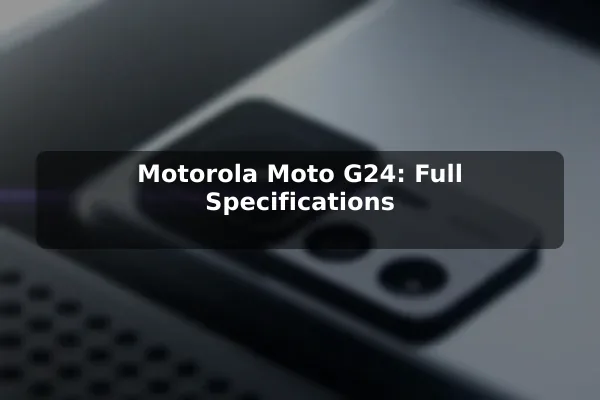 Motorola Moto G24: Full Specifications