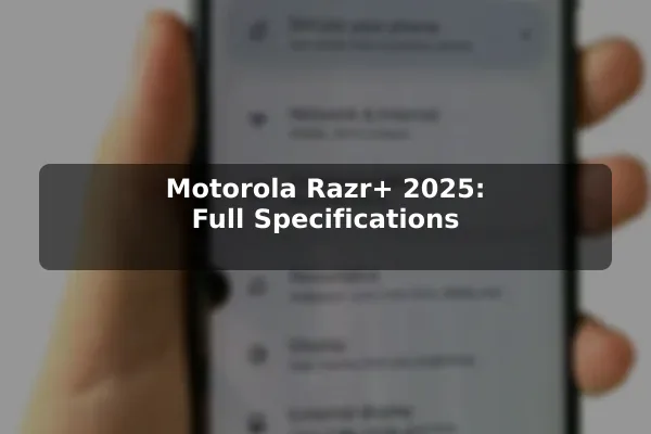 Motorola Razr+ 2025: Full Specifications