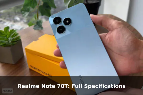 Realme Note 70T: Full Specifications