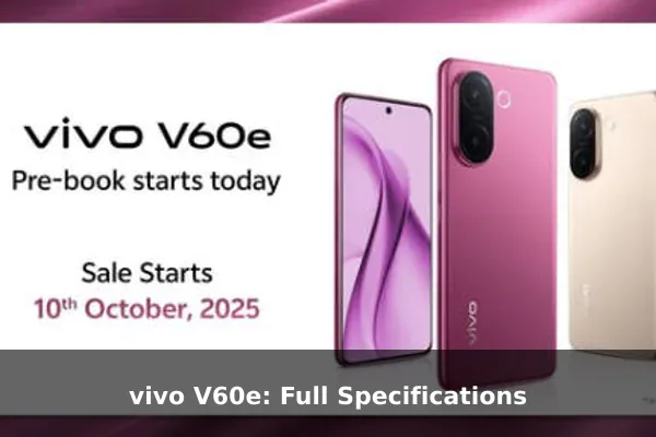vivo V60e: Full Specifications