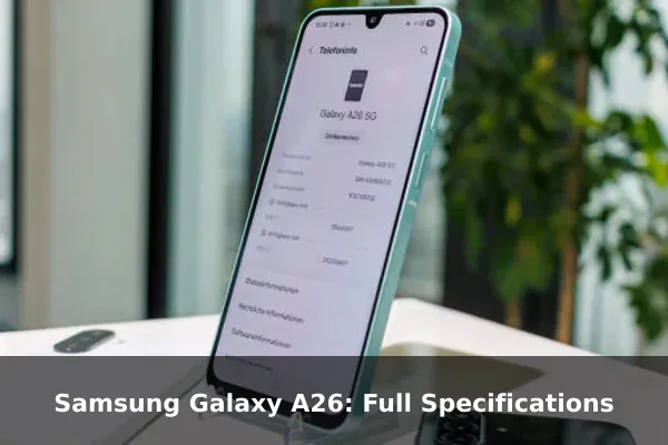 Samsung Galaxy A26: Full Specifications